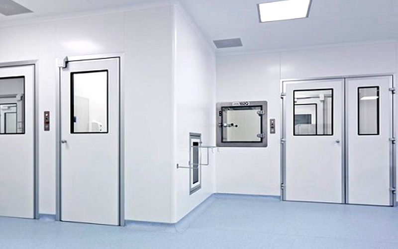 Wiskind Cleanroom porte en acier de couleur de cadre en aluminium
